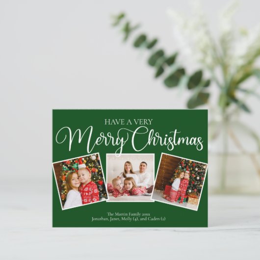 Green haben eine sehr frohe Weihnachten 3 Foto Col (Stehend Vorderseite)