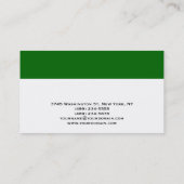 Green Hair Stylist Makeup Artist Business Card Visitenkarte (Rückseite)