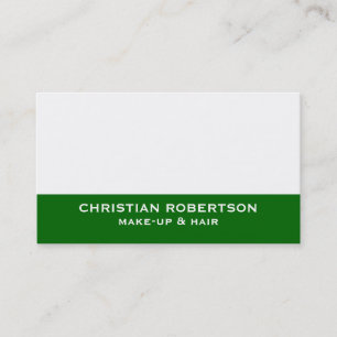 Green Hair Stylist Makeup Artist Business Card Visitenkarte