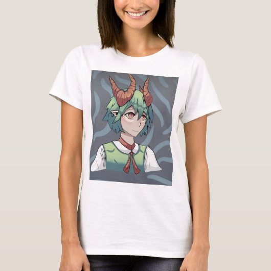 Green haired girl shirt (Vorderseite)