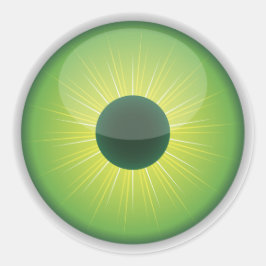 Green Halloween Eyeball Stickers