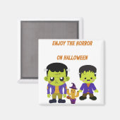 Green Halloween Magnet (Vorderseite/Rückseite)