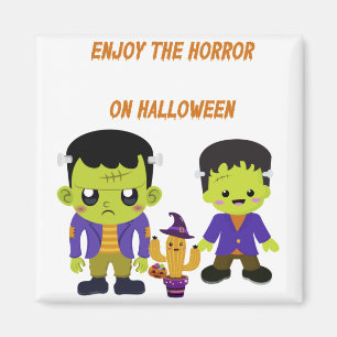 Green Halloween Magnet