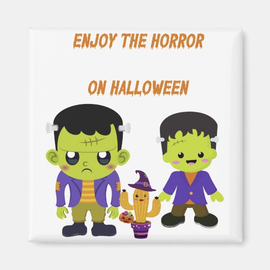Green Halloween Magnet (Vorne)