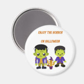 Green Halloween Magnet (Vorderseite/Rückseite)