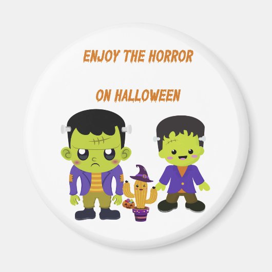 Green Halloween Magnet (Vorne)