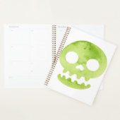 Green Halloween Skull Large Totbeutel Notebook Planer (Anzeige)