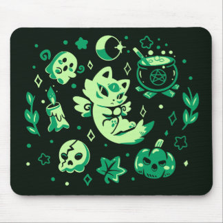 Green Halloween Vibes Mousepad