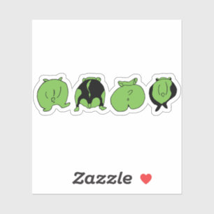 Green Hamster Hintern Aufkleber