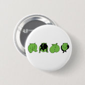 Green Hamster Hintern Button (Vorne & Hinten)