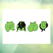 Green Hamster Hintern Fensteraufkleber (Blatt 3)