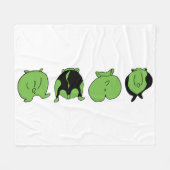 Green Hamster Hintern Fleecedecke (Vorderseite (Horizontal))