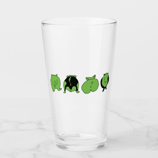 Green Hamster Hintern Glas (Vorderseite)