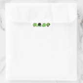 Green Hamster Hintern Herz-Aufkleber (Tasche)