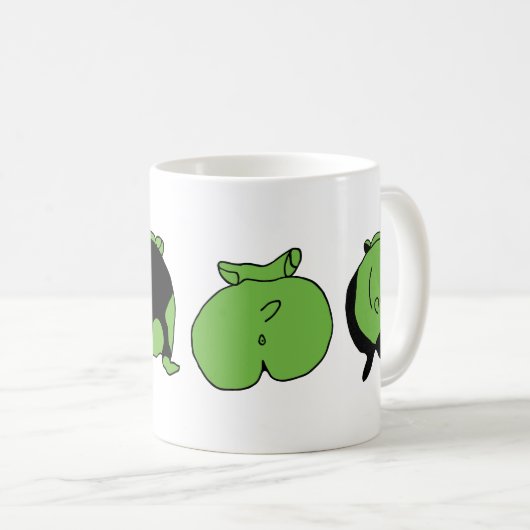 Green Hamster Hintern Kaffeetasse (VorderseiteRechts)