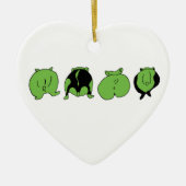 Green Hamster Hintern Keramik Ornament (Vorne)