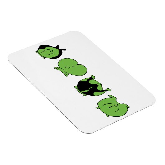 Green Hamster Hintern Magnet (Rechte Seite)