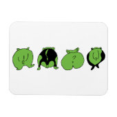 Green Hamster Hintern Magnet (Horizontal)