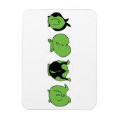 Green Hamster Hintern Magnet (Vertikal)