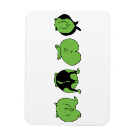 Green Hamster Hintern Magnet