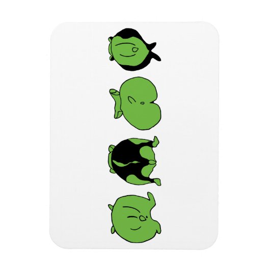 Green Hamster Hintern Magnet (Vertikal)