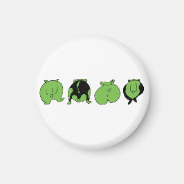 Green Hamster Hintern Magnet