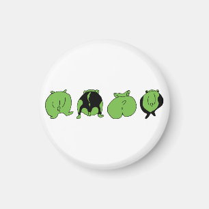 Green Hamster Hintern Magnet