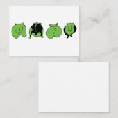 Green Hamster Hintern Mitteilungskarte (Vorne/Hinten)