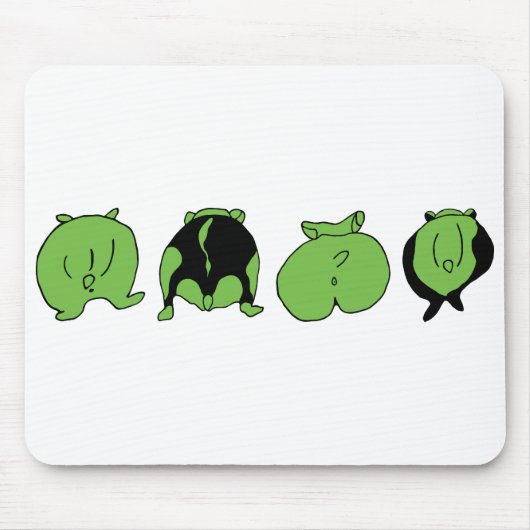 Green Hamster Hintern Mousepad (Vorne)