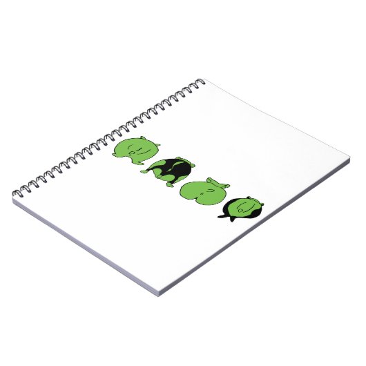 Green Hamster Hintern Notizblock (Linke Seite)