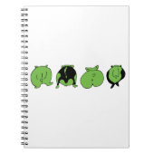 Green Hamster Hintern Notizblock (Vorderseite)