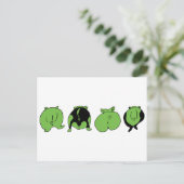 Green Hamster Hintern Postkarte (Stehend Vorderseite)