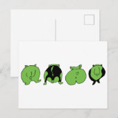 Green Hamster Hintern Postkarte (Vorne/Hinten)