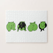 Green Hamster Hintern Puzzle (Horizontal)