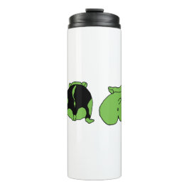 Green Hamster Hintern Thermosbecher