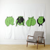 Green Hamster Hintern Wandteppich (Beispiel (Horizontal))