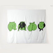 Green Hamster Hintern Wandteppich (Vorderseite (Horizontal))