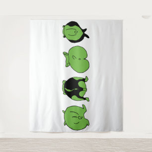 Green Hamster Hintern Wandteppich
