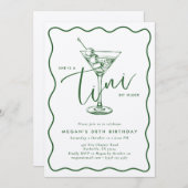 green Hand Drawn A Tini Bit Older 30’s Birthday I Einladung (Vorne/Hinten)