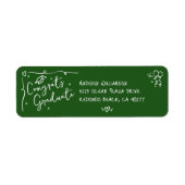 Green Hand Drawn Doodle Style Graduation Address (Vorne)