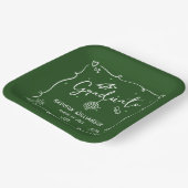 Green Hand Drawn Doodles Style Graduation Quirky Pappteller (Gewinkelt)