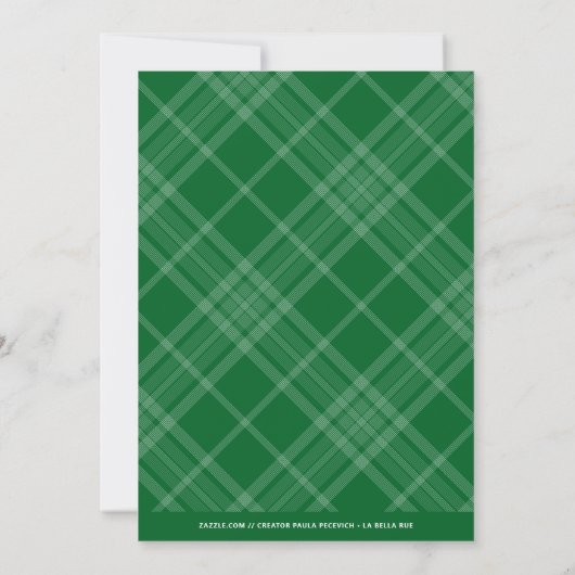 Green Hand Letters Joy Christmas Foto (Rückseite)