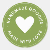 Green Handmade Goodies Sticker (Vorderseite)