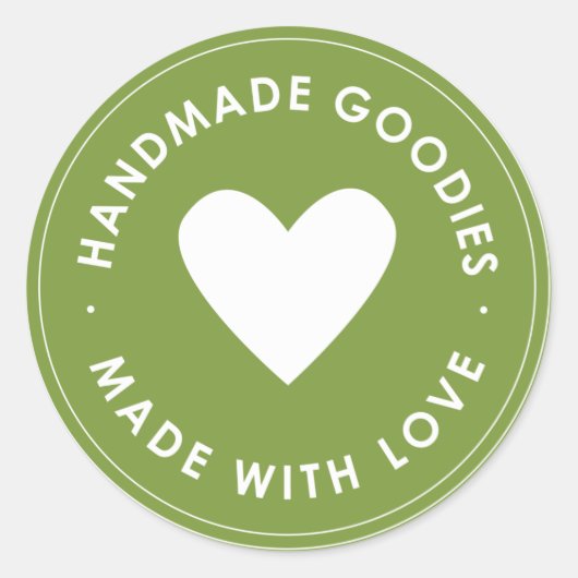 Green Handmade Goodies Sticker (Vorderseite)