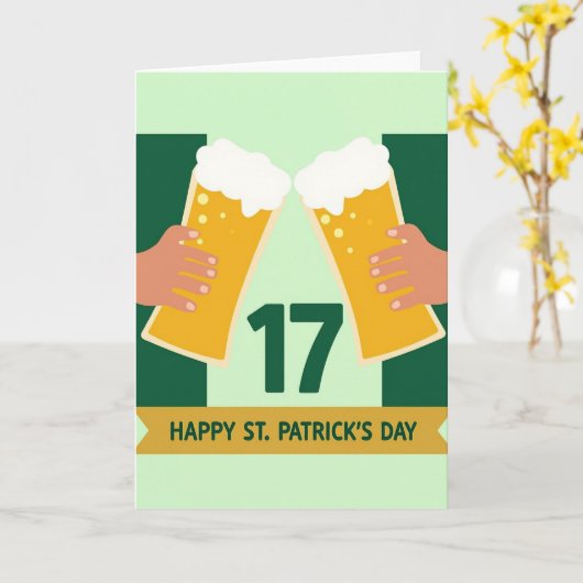 Green Hands Toast Pattern Card Karte (Gelbe Blume)