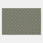 Green Handwriting Joys Hearts Christmas Wrapping Geschenkpapier Set (Vorderseite 3)