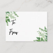 Green Handwriting No Wrap Brautparty Begleitkarte (Rückseite)