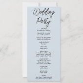Green Hanging Stars Light Blue Wedding Program (Rückseite)