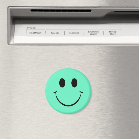 Green Happy Face Magnet (In Situ (Geschirrspüler))