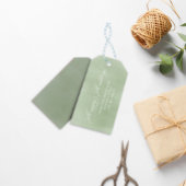 Green Happy Holidays Kalligraphieskript Geschenkanhänger